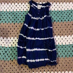 Pandemonium Tie-Dye Navy White Smock Dress Girls Sz 10